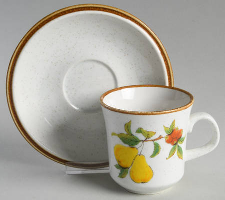 Fruit Cocktail Flat Cup & Saucer Set