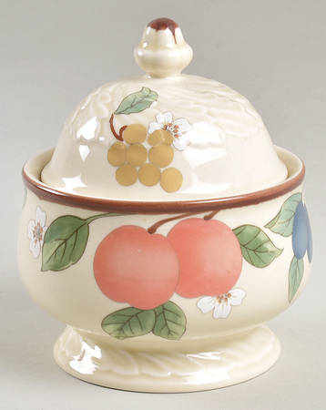 Fruits Collage Sugar Bowl & Lid