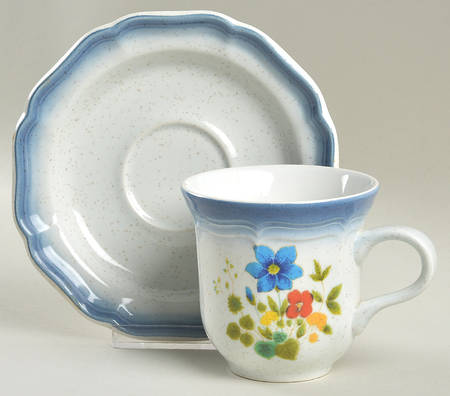 Fresh Cuttings Flat Cup & Saucer Set