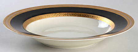 French Embassy Black Rim Soup Bowl