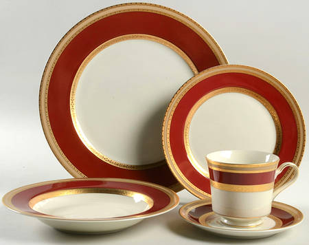 French Embassy Red (L2829) 5 Piece Place Setting