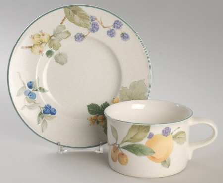 Fresh Fruit Flat Cup & Saucer Set
