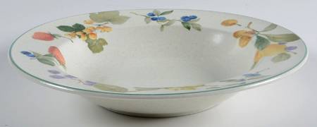 Fresh Fruit Large Rim Soup Bowl