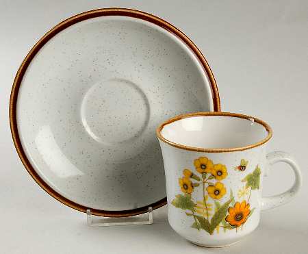 Fresh From The Garden Flat Cup & Saucer Set