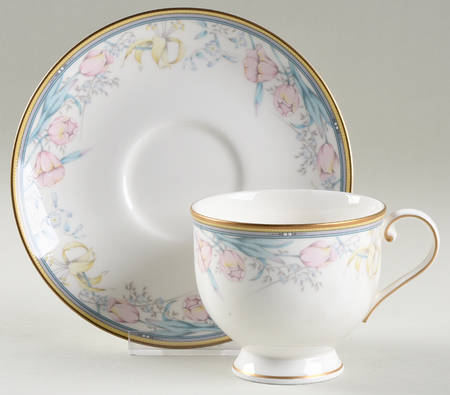 Friendship Garden Footed Cup & Saucer Set