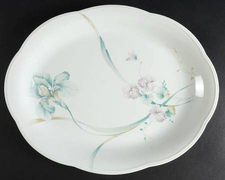 French Iris 14" Oval Serving Platter