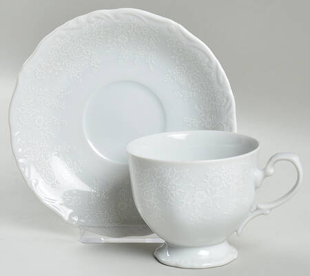 French Lace Footed Cup & Saucer Set