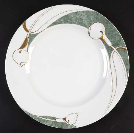 French Lily Jade 12" Chop Plate (Round Platter)