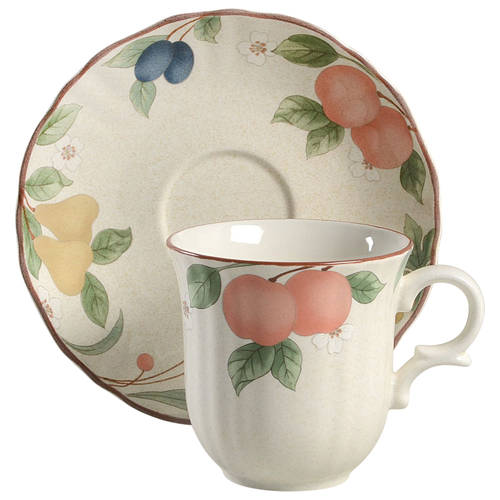 Fruit Panorama Flat Cup & Saucer Set
