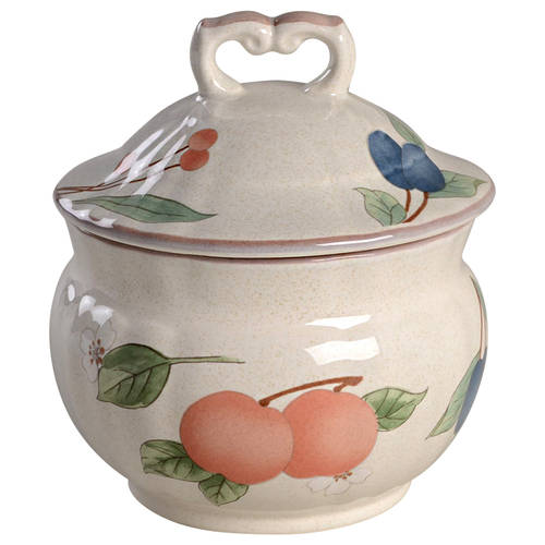 Fruit Panorama Sugar Bowl & Lid