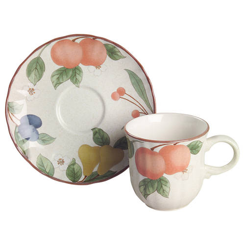 Fruit Panorama Flat Demitasse Cup & Saucer Set