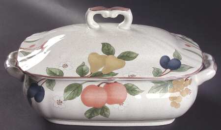 Fruit Panorama Rectangular Tureen & Lid