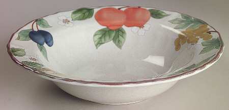 Fruit Panorama Rim Soup Bowl
