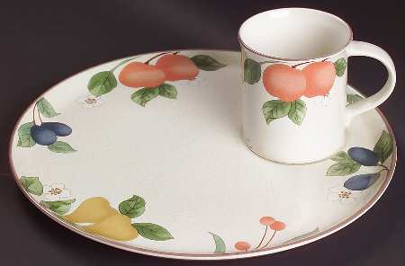 Fruit Panorama Snack Plate & Mug Set