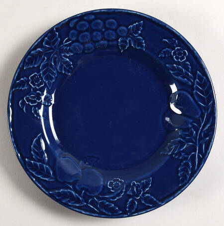 Fruit Promenade Blue Salad Plate