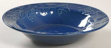 Fruit Promenade Blue Rim Soup Bowl