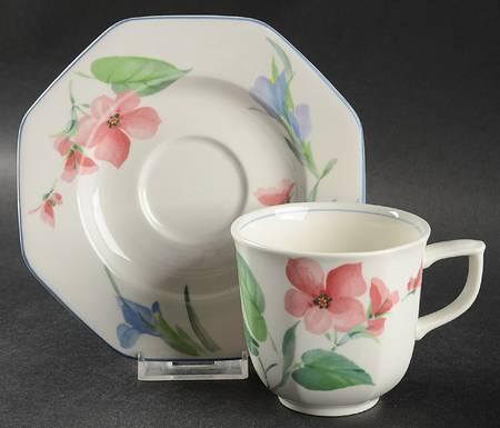 French Silk Flat Cup & Saucer Set