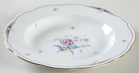 French Tulip Large Rim Soup Bowl