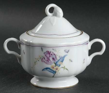 French Tulip Sugar Bowl & Lid