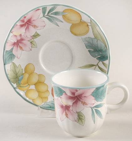 Fruitage Flat Demitasse Cup & Saucer Set