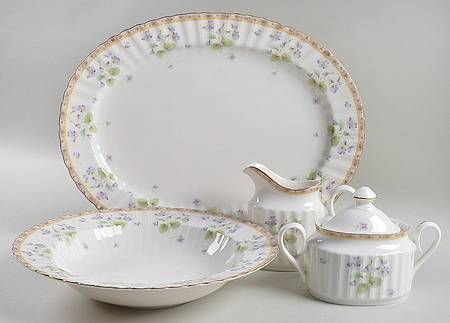 French Violets 5 Piece Hostess Set