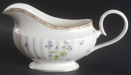 French Violets Gravy Boat & Underplate