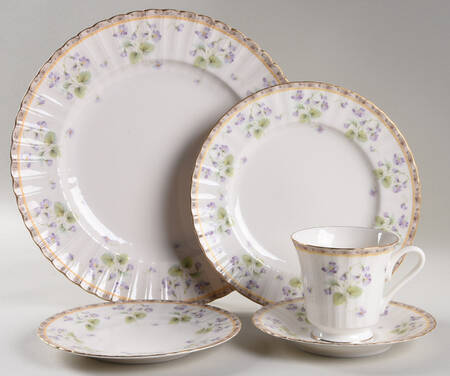 French Violets 5 Piece Place Setting