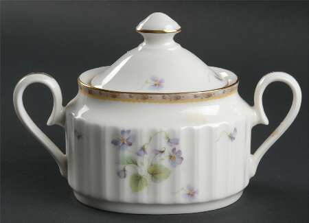 French Violets Sugar Bowl & Lid by Mikasa