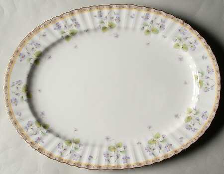 French Violets 14" Oval Serving Platter by Mikasa