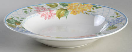 Garden Bouquet Large Rim Soup Bowl