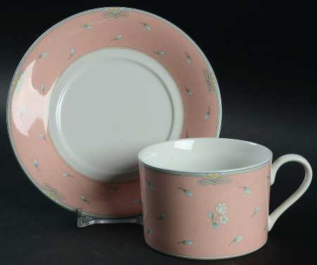 Garden Chintz Pink Flat Cup & Saucer Set