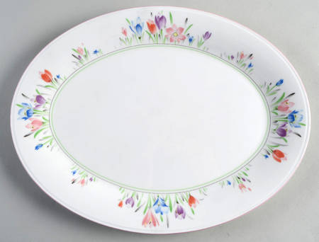 Garden Delight 14" Oval Serving Platter