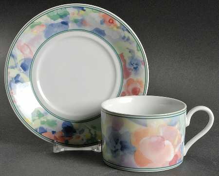 Garden Flair Flat Cup & Saucer Set