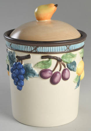 Garden Harvest Large Sculpted Canister with Lid & Seal