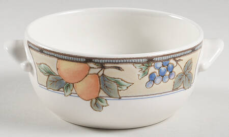 Garden Harvest Flat Cream Soup Bowl