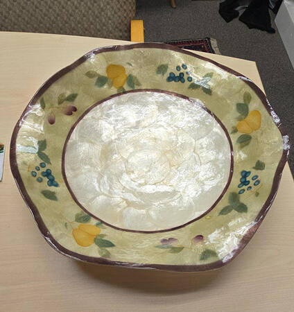 Garden Harvest 16" Round Capiz/Kappa Shell Bowl