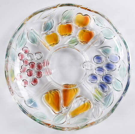 Garden Harvest Glassware Chip and Dip, Plate Only