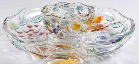 Garden Harvest 2-Piece Glassware Chip and Dip Set