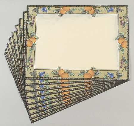 Garden Harvest Airlaid Tissue Placemat - Set of 10
