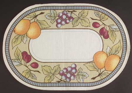 Garden Harvest Oval Cloth Placemat