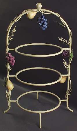 Garden Harvest 3 Tier Metal Plate Holder