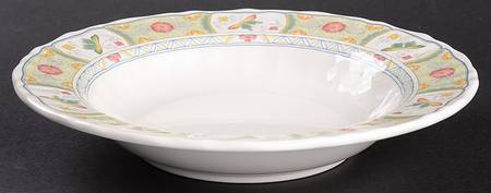 Garden Isle Large Rim Soup Bowl