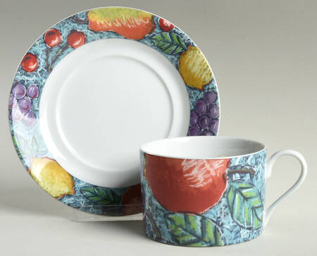 Garden Jewels Flat Cup & Saucer Set