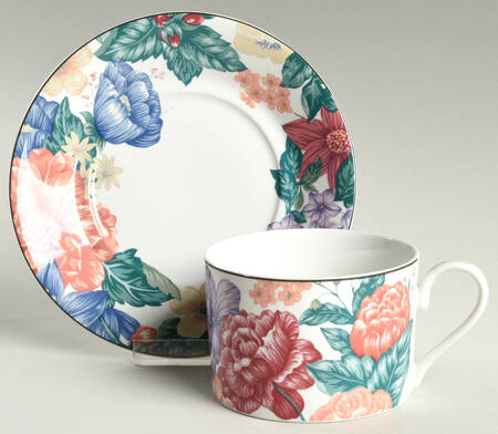 Garden Path Flat Cup & Saucer Set