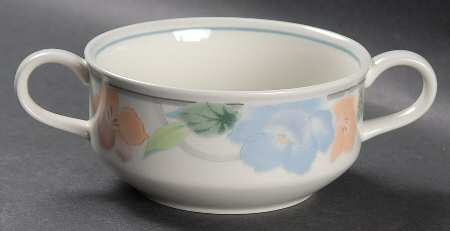 Garden Poetry Flat Cream Soup Bowl
