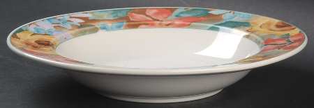 Garden Rhapsody Large Rim Soup Bowl