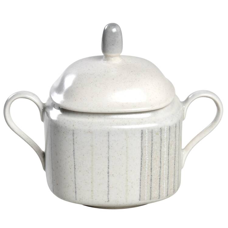 Gentry Grey Sugar Bowl & Lid