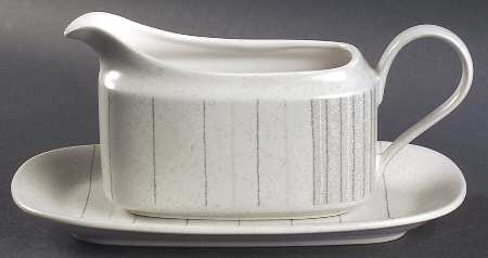 Gentry Grey Gravy Boat & Underplate (Relish/Butter)