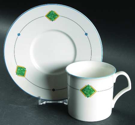 Gemini Flat Cup & Saucer Set by Mikasa