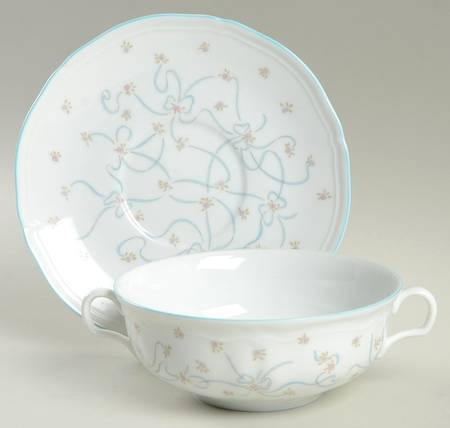 Gigi Flat Cream Soup Bowl & Saucer Set